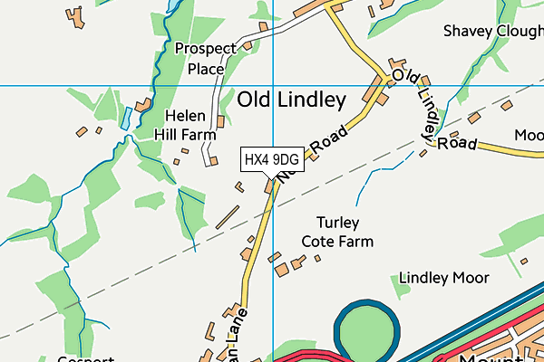 HX4 9DG map - OS VectorMap District (Ordnance Survey)