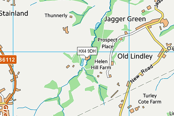 HX4 9DH map - OS VectorMap District (Ordnance Survey)