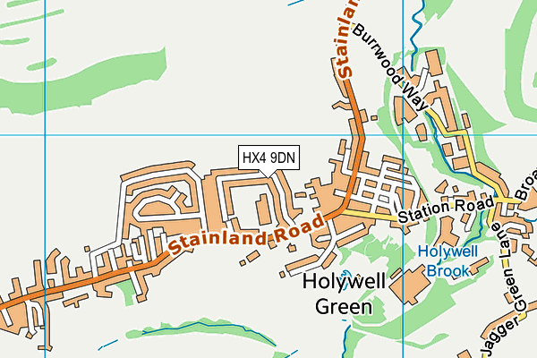 HX4 9DN map - OS VectorMap District (Ordnance Survey)