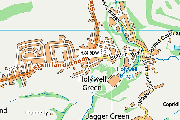 HX4 9DW map - OS VectorMap District (Ordnance Survey)
