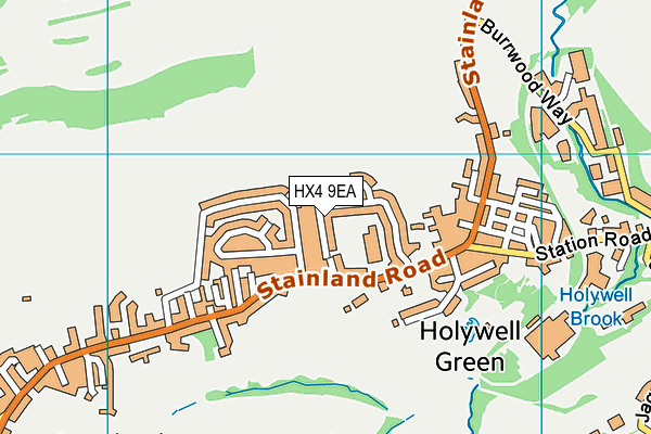 HX4 9EA map - OS VectorMap District (Ordnance Survey)
