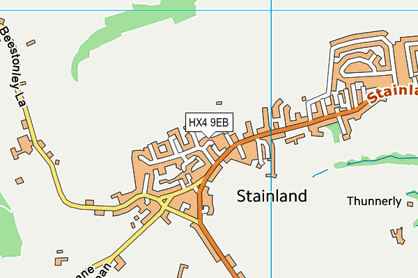 HX4 9EB map - OS VectorMap District (Ordnance Survey)