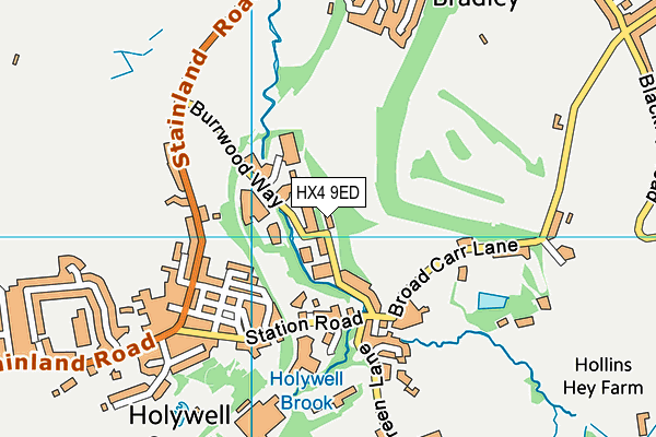 HX4 9ED map - OS VectorMap District (Ordnance Survey)