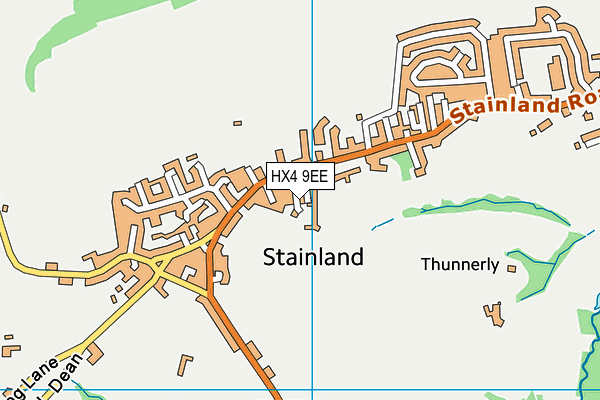 HX4 9EE map - OS VectorMap District (Ordnance Survey)