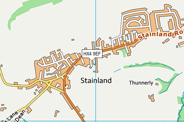 HX4 9EF map - OS VectorMap District (Ordnance Survey)