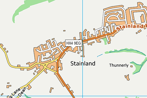 HX4 9EG map - OS VectorMap District (Ordnance Survey)