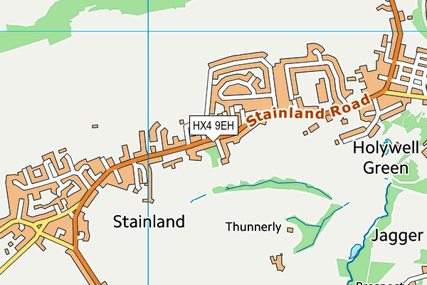HX4 9EH map - OS VectorMap District (Ordnance Survey)