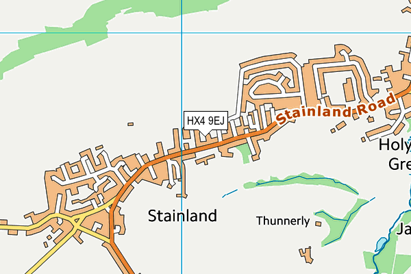 HX4 9EJ map - OS VectorMap District (Ordnance Survey)