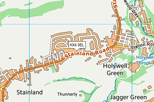 HX4 9EL map - OS VectorMap District (Ordnance Survey)