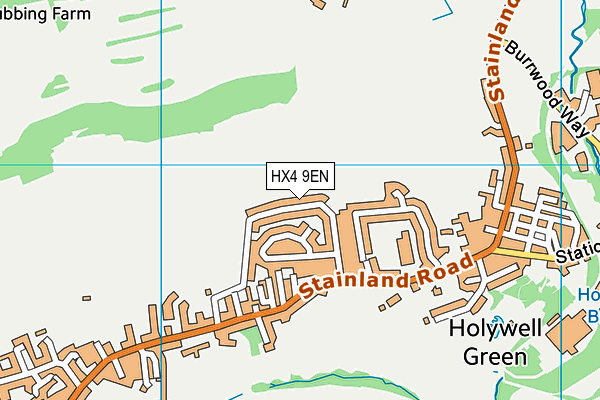 HX4 9EN map - OS VectorMap District (Ordnance Survey)