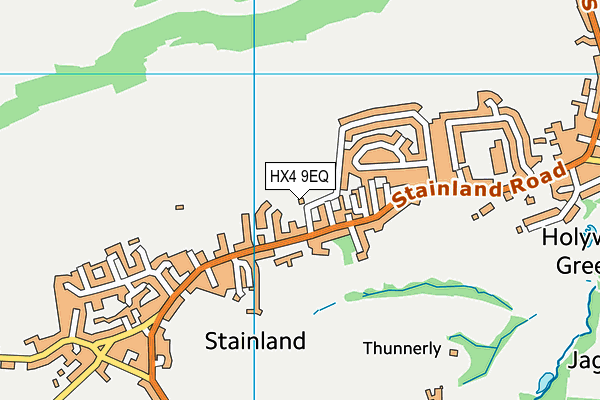 HX4 9EQ map - OS VectorMap District (Ordnance Survey)