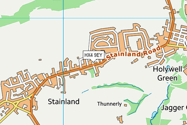 HX4 9EY map - OS VectorMap District (Ordnance Survey)
