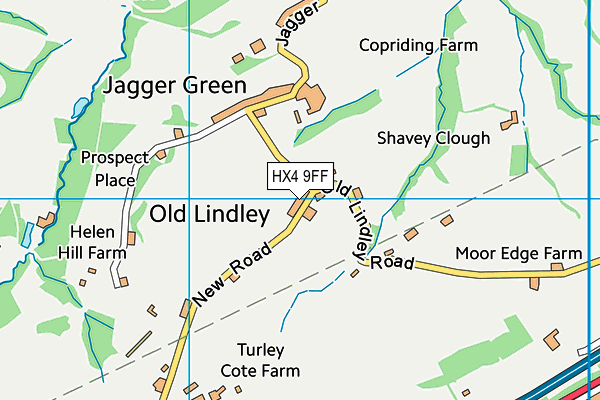 HX4 9FF map - OS VectorMap District (Ordnance Survey)