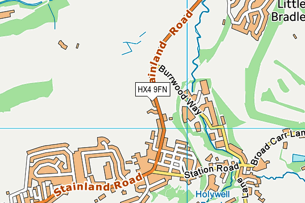HX4 9FN map - OS VectorMap District (Ordnance Survey)
