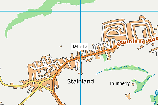 HX4 9HB map - OS VectorMap District (Ordnance Survey)
