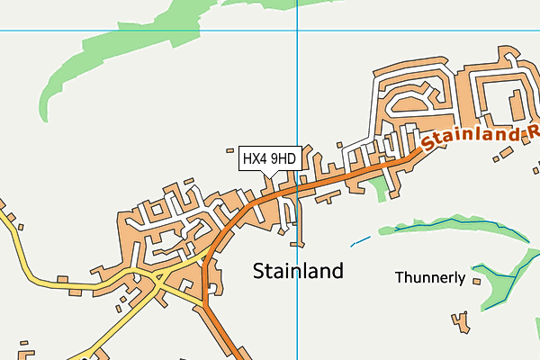 HX4 9HD map - OS VectorMap District (Ordnance Survey)