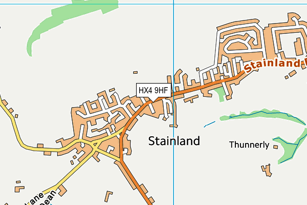 Stainland Recreation Ground map (HX4 9HF) - OS VectorMap District (Ordnance Survey)