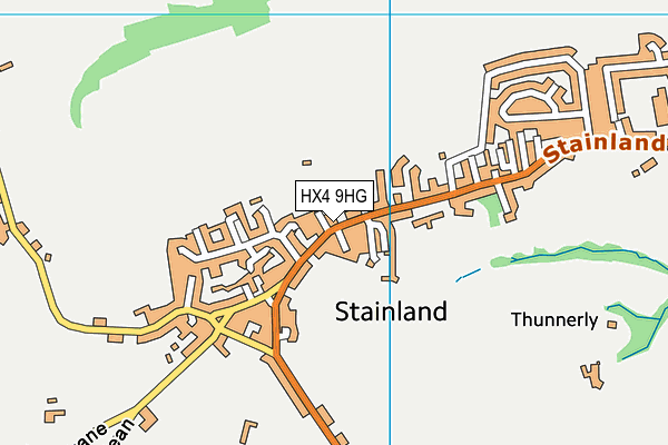 HX4 9HG map - OS VectorMap District (Ordnance Survey)
