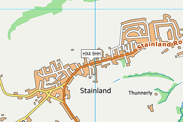 HX4 9HH map - OS VectorMap District (Ordnance Survey)