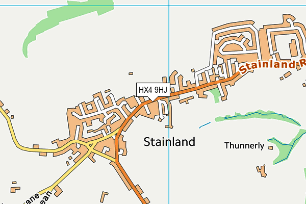 HX4 9HJ map - OS VectorMap District (Ordnance Survey)