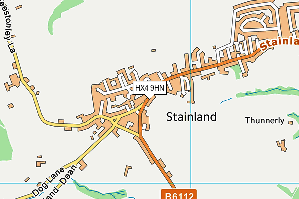 HX4 9HN map - OS VectorMap District (Ordnance Survey)