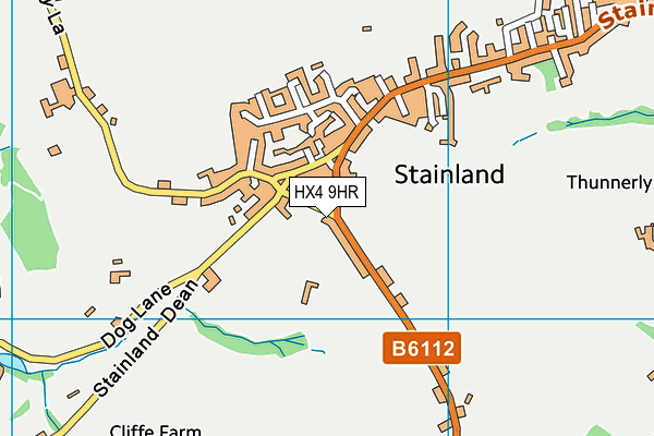 HX4 9HR map - OS VectorMap District (Ordnance Survey)