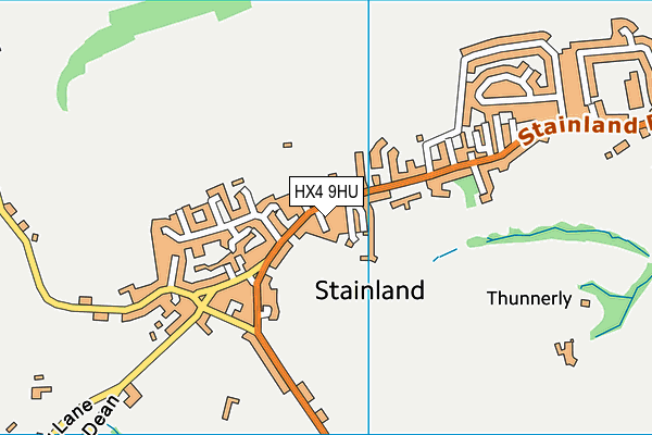 HX4 9HU map - OS VectorMap District (Ordnance Survey)