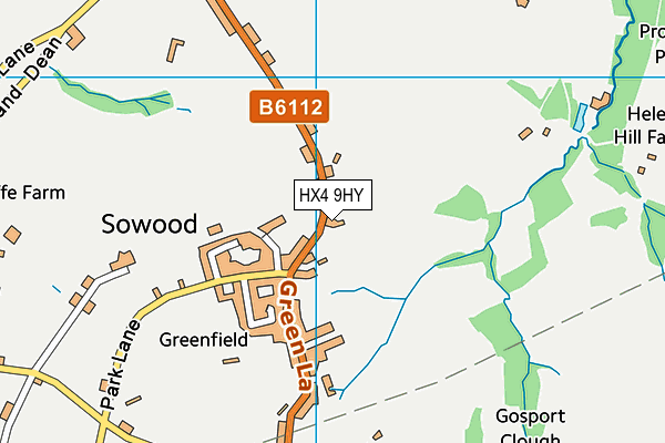 HX4 9HY map - OS VectorMap District (Ordnance Survey)