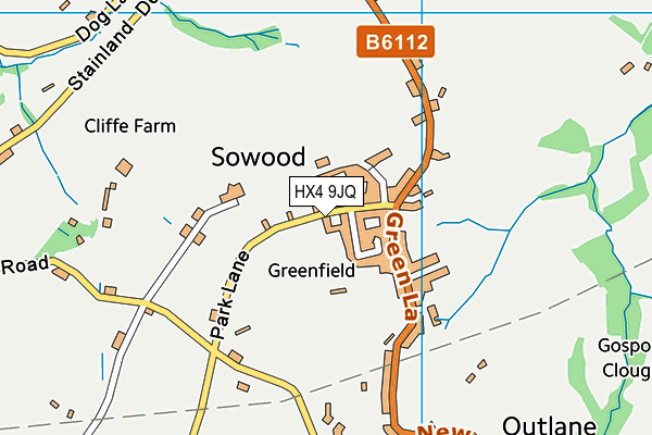 HX4 9JQ map - OS VectorMap District (Ordnance Survey)