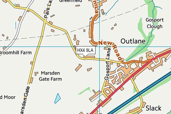 HX4 9LA map - OS VectorMap District (Ordnance Survey)