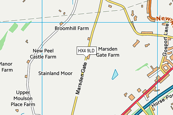 HX4 9LD map - OS VectorMap District (Ordnance Survey)