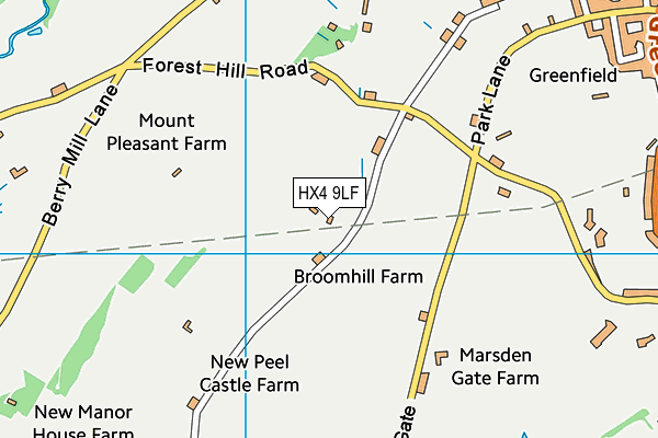 HX4 9LF map - OS VectorMap District (Ordnance Survey)