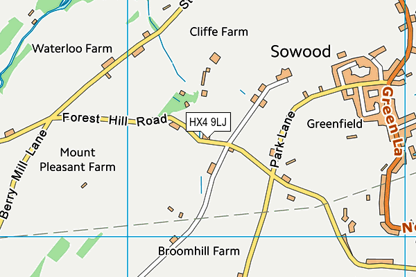 HX4 9LJ map - OS VectorMap District (Ordnance Survey)