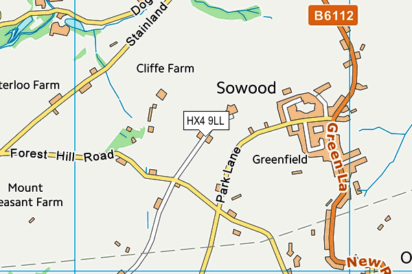 HX4 9LL map - OS VectorMap District (Ordnance Survey)