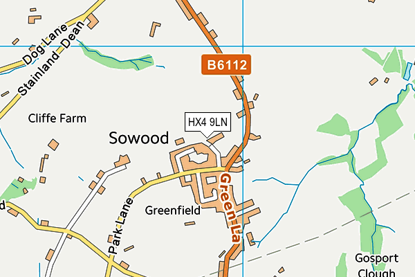 HX4 9LN map - OS VectorMap District (Ordnance Survey)