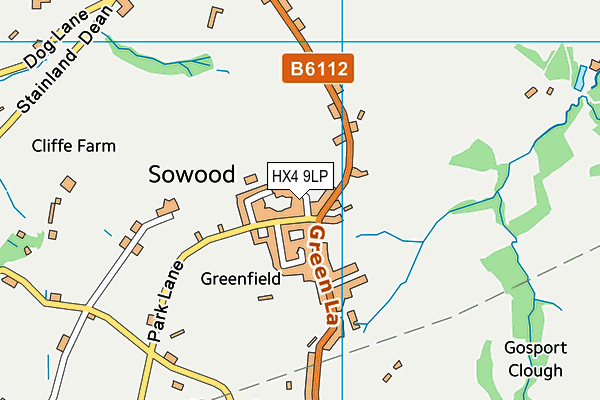 HX4 9LP map - OS VectorMap District (Ordnance Survey)