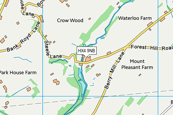 HX4 9NB map - OS VectorMap District (Ordnance Survey)