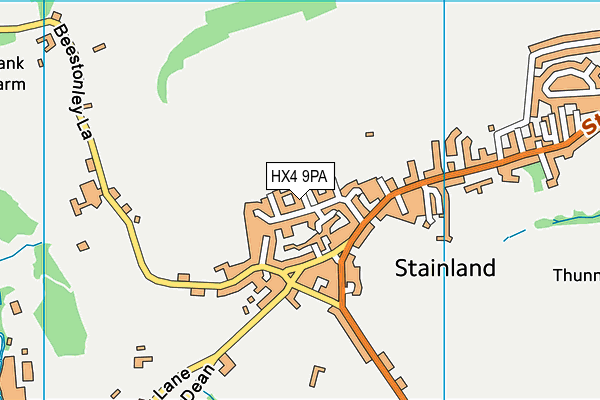 HX4 9PA map - OS VectorMap District (Ordnance Survey)