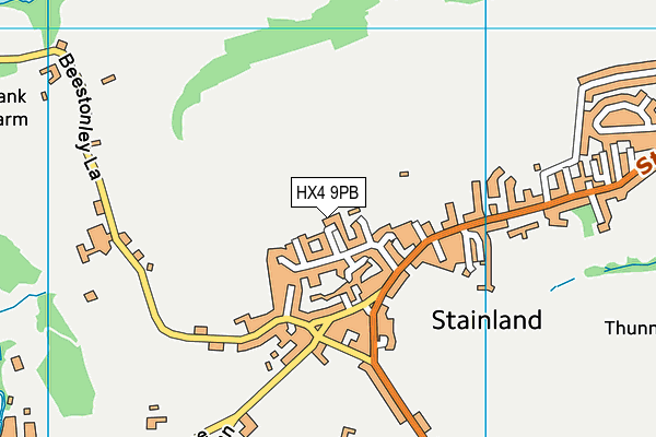 HX4 9PB map - OS VectorMap District (Ordnance Survey)