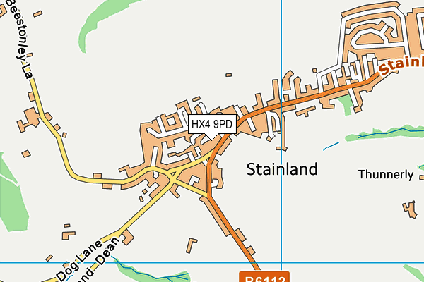 HX4 9PD map - OS VectorMap District (Ordnance Survey)