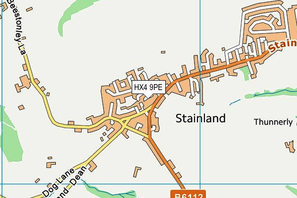 HX4 9PE map - OS VectorMap District (Ordnance Survey)