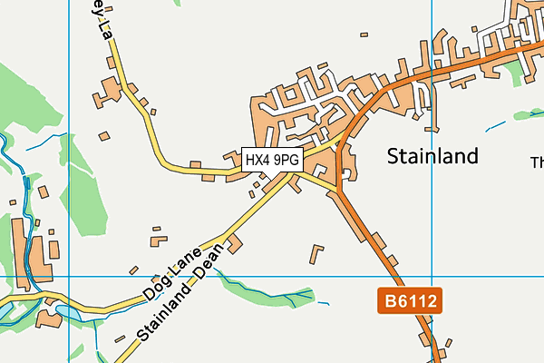 HX4 9PG map - OS VectorMap District (Ordnance Survey)