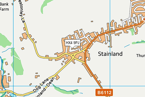 HX4 9PJ map - OS VectorMap District (Ordnance Survey)
