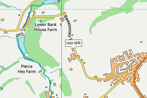 HX4 9PR map - OS VectorMap District (Ordnance Survey)