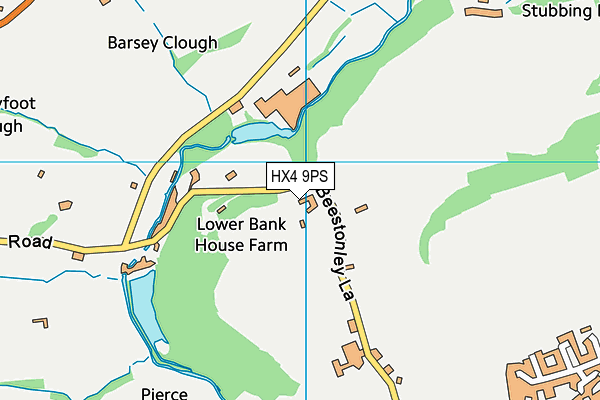 HX4 9PS map - OS VectorMap District (Ordnance Survey)