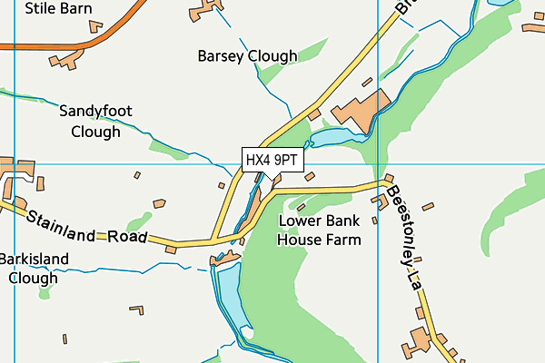 HX4 9PT map - OS VectorMap District (Ordnance Survey)