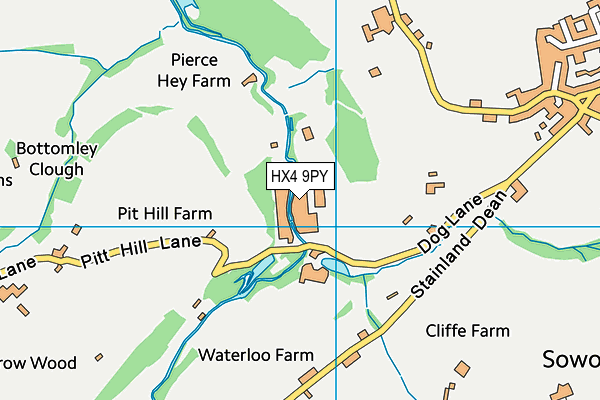 HX4 9PY map - OS VectorMap District (Ordnance Survey)