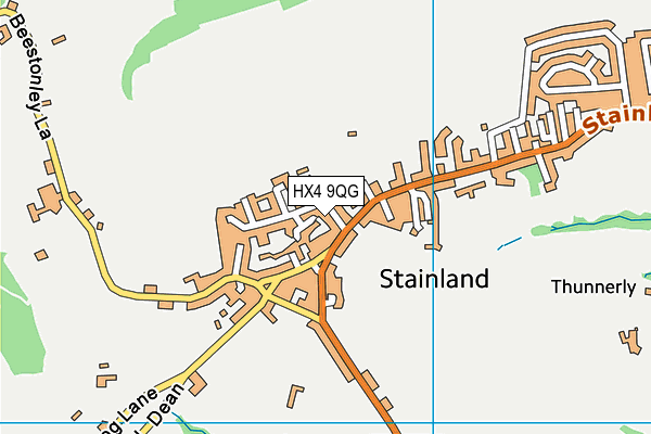 HX4 9QG map - OS VectorMap District (Ordnance Survey)