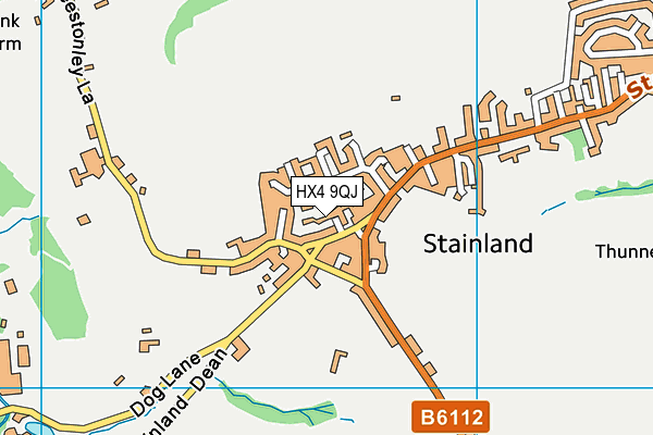 HX4 9QJ map - OS VectorMap District (Ordnance Survey)
