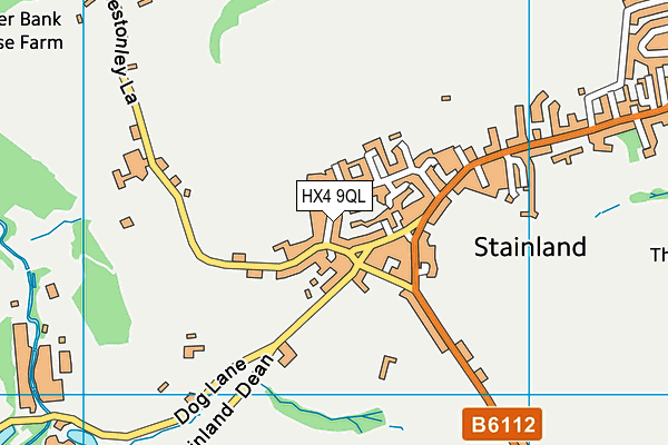 HX4 9QL map - OS VectorMap District (Ordnance Survey)